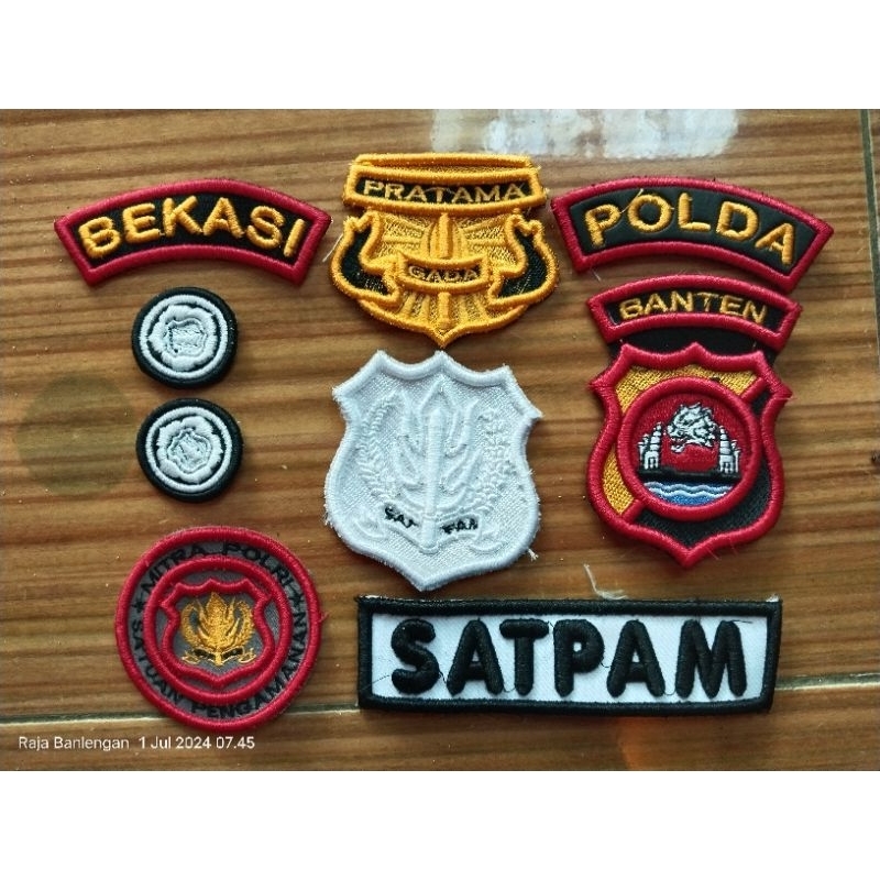 Atribut bordir timbul SATPAM security