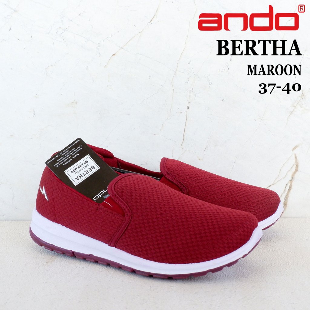 Sepatu ANDO - STENCY & ONELIA & BERTHA & TISELA - size 37 - 40 - sepatu rajut wanita - sepatu slip o