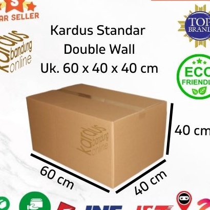 

Wah Kardus Box Karton Kotak Dus Packaging Pindahan Polos Double Wall Uk 6x4x4 CBFlute Tebal 7mm Standar Dus Garment