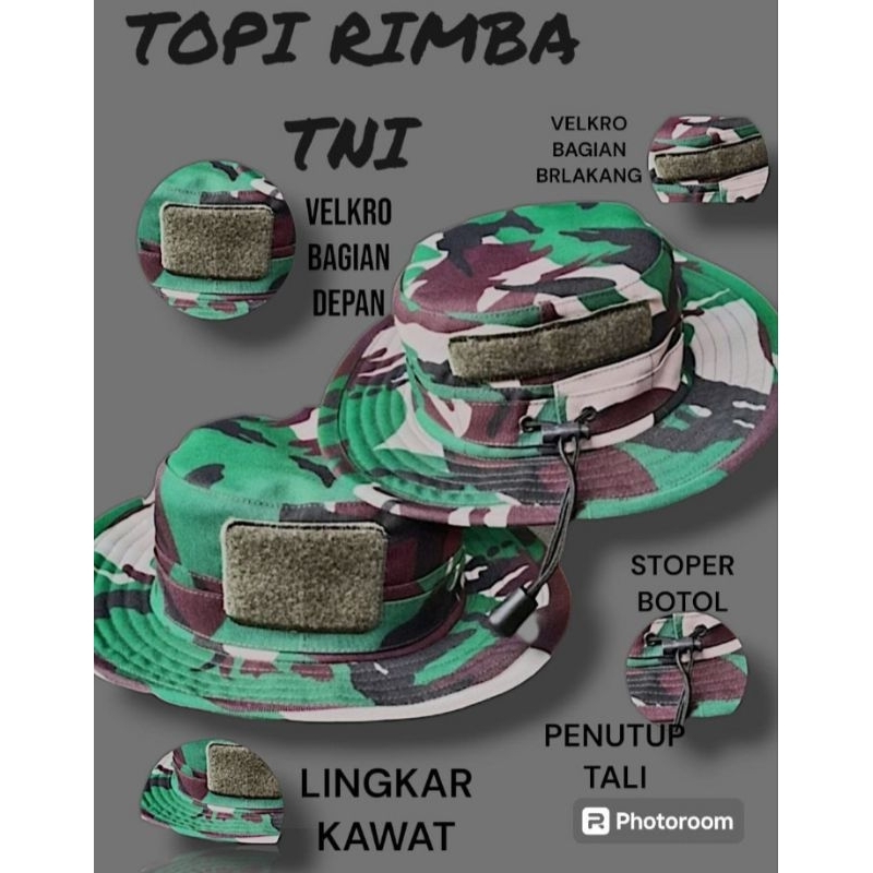 topi rimba tni ad tni au tni al/ produksi