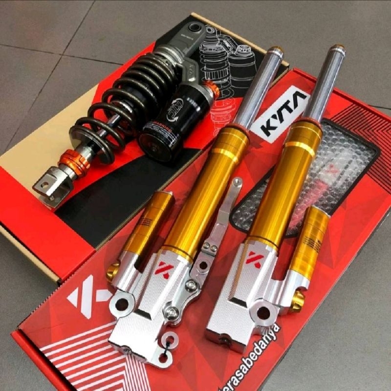 Paket shockbreaker BEAT FI ESP - VARIO150 depan+belakang original KTC/KYTACO
