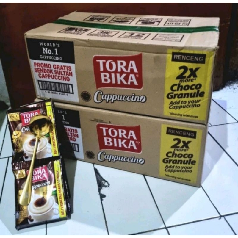 

1CARTON TORABIKA CAPUCINO PLUS GRANULE BONUS SENDOK ISI 120 SASET/CARTOON