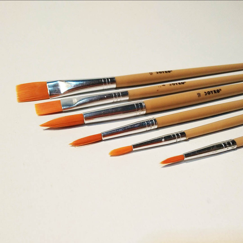 

ORIGINAL kuas lukis set6pcs nylon lembut