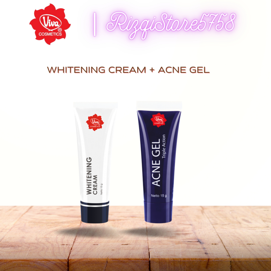VIVA PAKET WHITENING CREAM+ ACNE GEL VIVA / PAKET VIVA WHITENING CREAM+ACNE LOTION VIVA