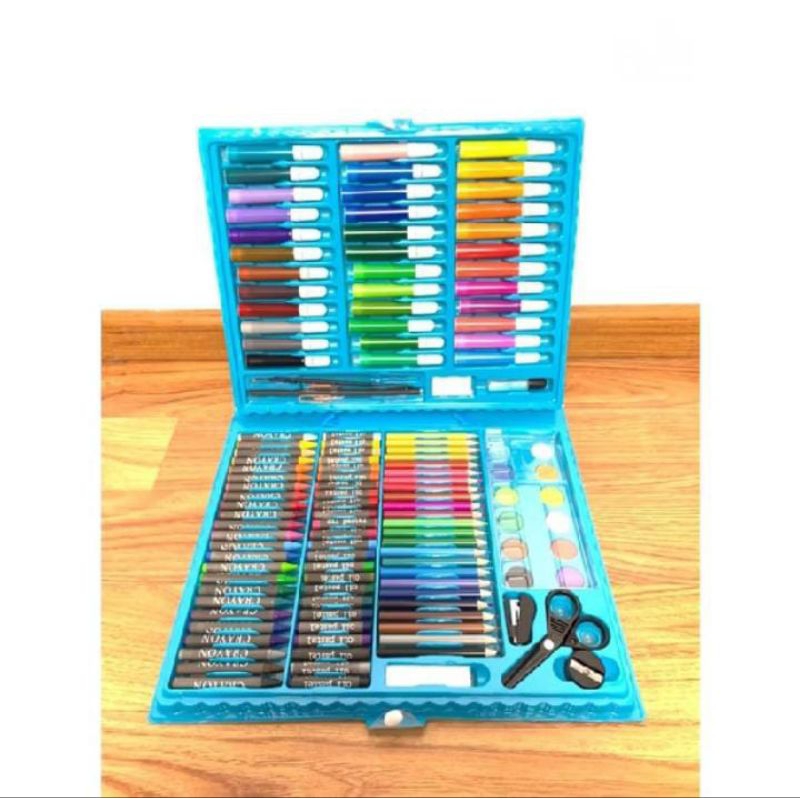 

Perlengkapan menggambar Krayon Anak Set Koper 150 in Crayon Full Alat Melukis Mewarnai Set