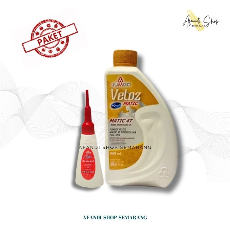 Paket Oli Motor Matic 4T  Jumbo( Oli matic 800ml + Oli gardan 120ml)