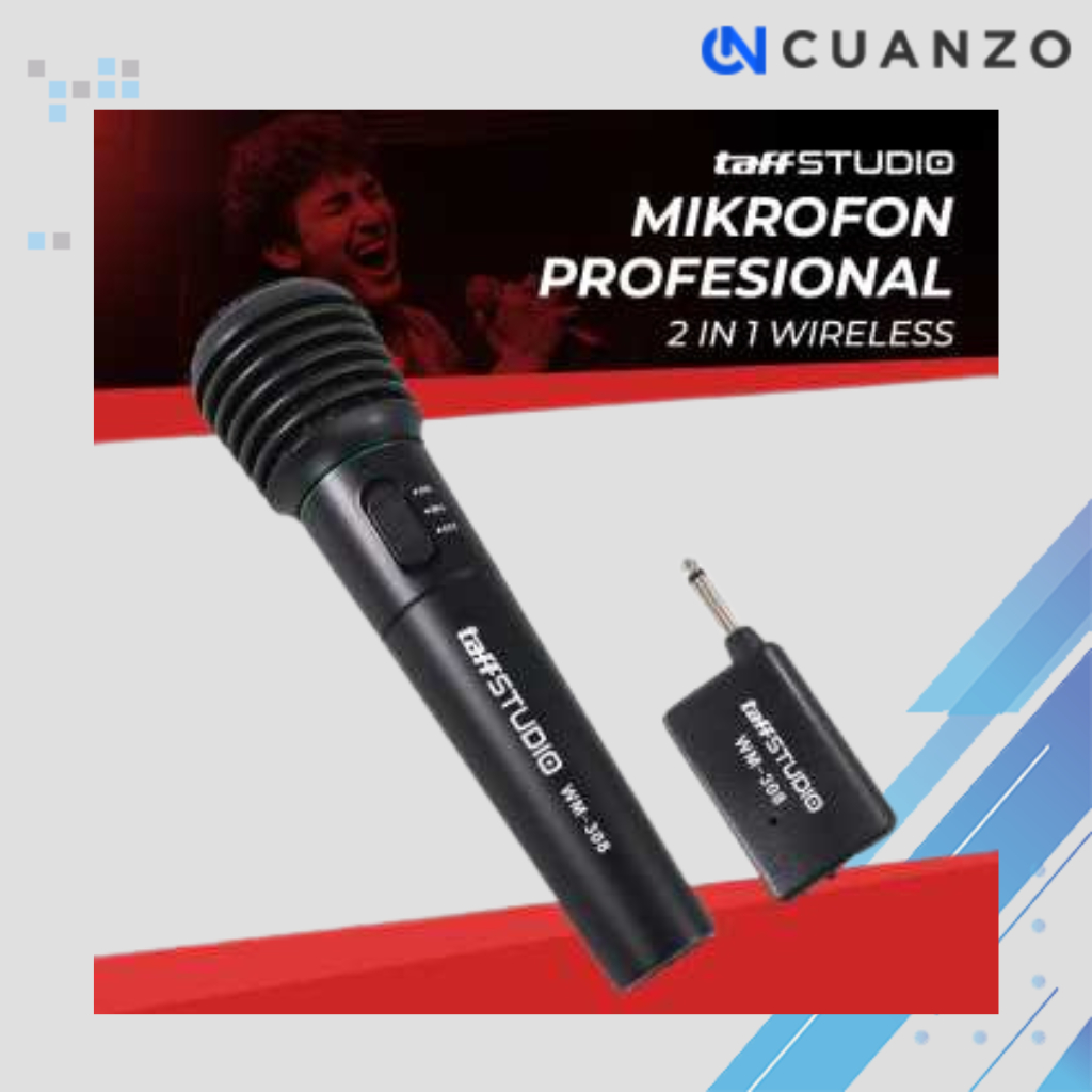 Mikrofon Karaoke Mic Profesional 2 in 1 Wireless Wired / Microphone Mic Mik Mikrophone Micropone Mik