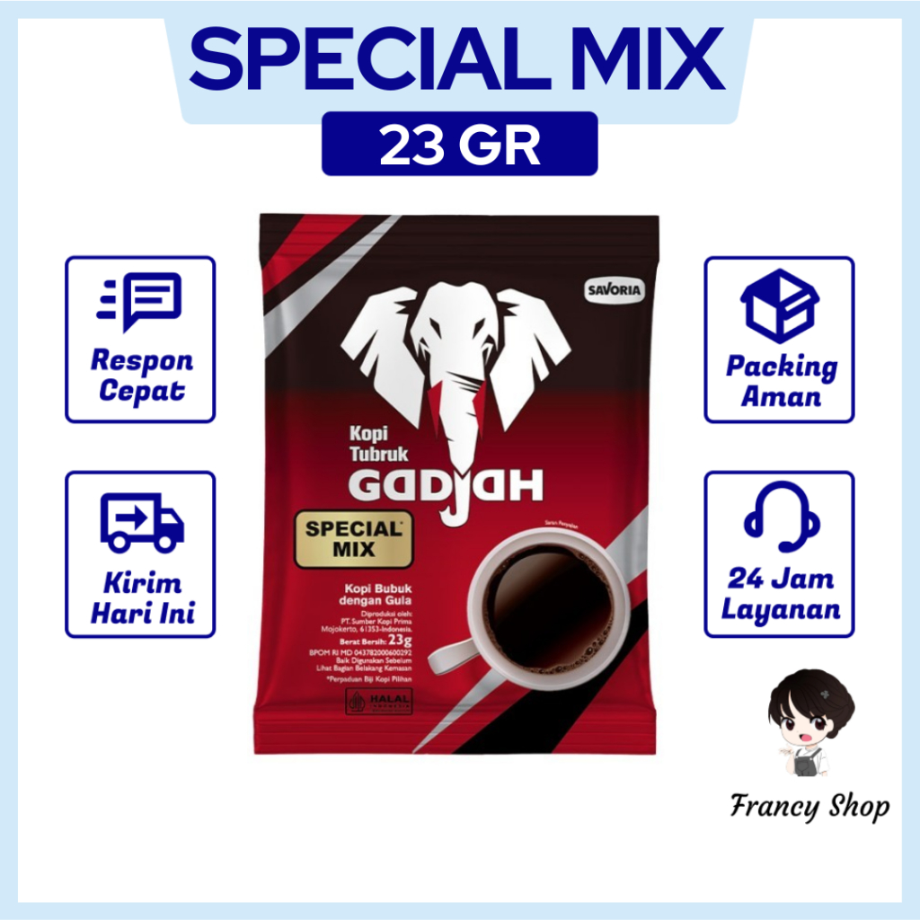 

Kopi Tubruk Gajah Sachet Special Mix 23 gr