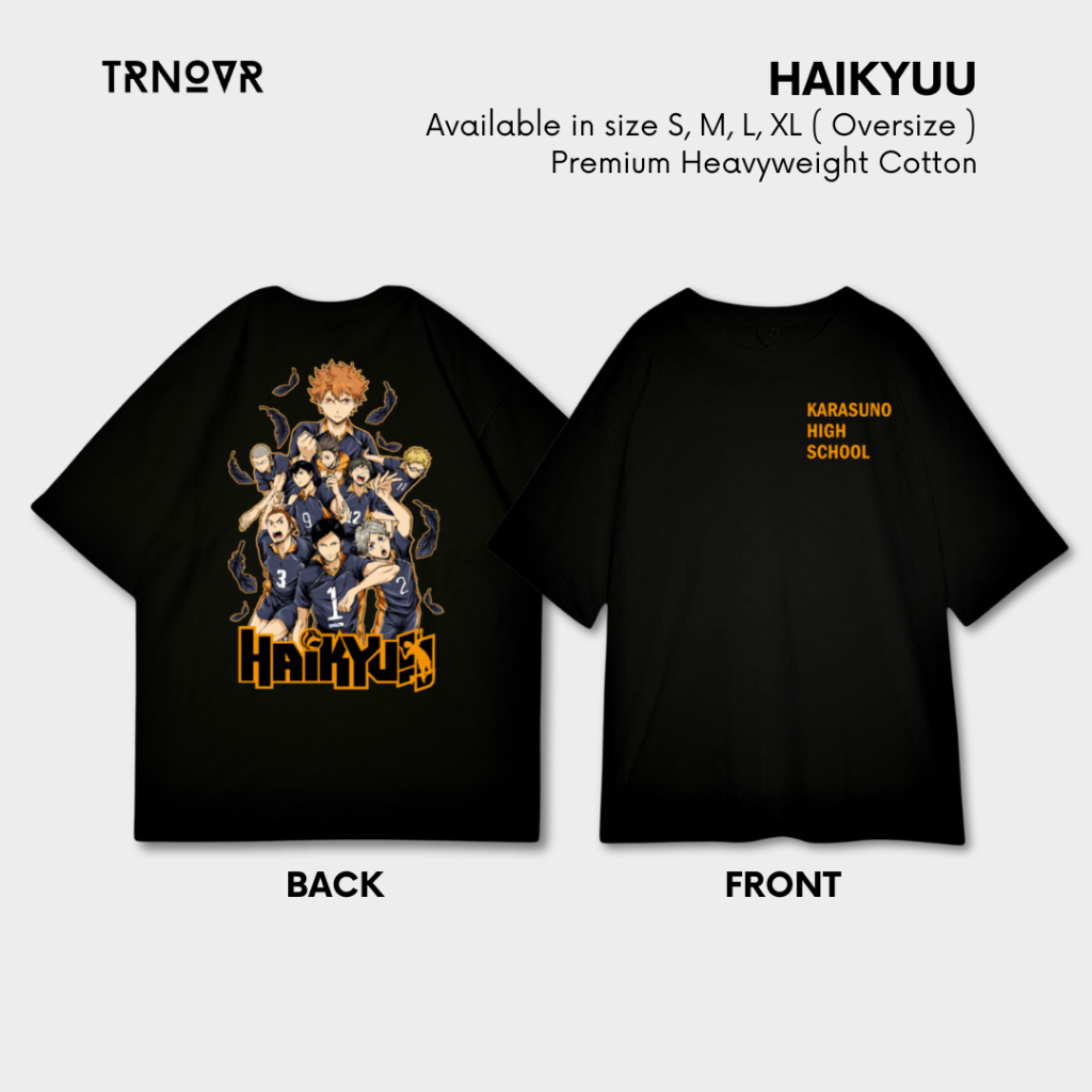 TRNOVR Kaos Anime | Haikyuu Volleyball | Karasuno High School Team