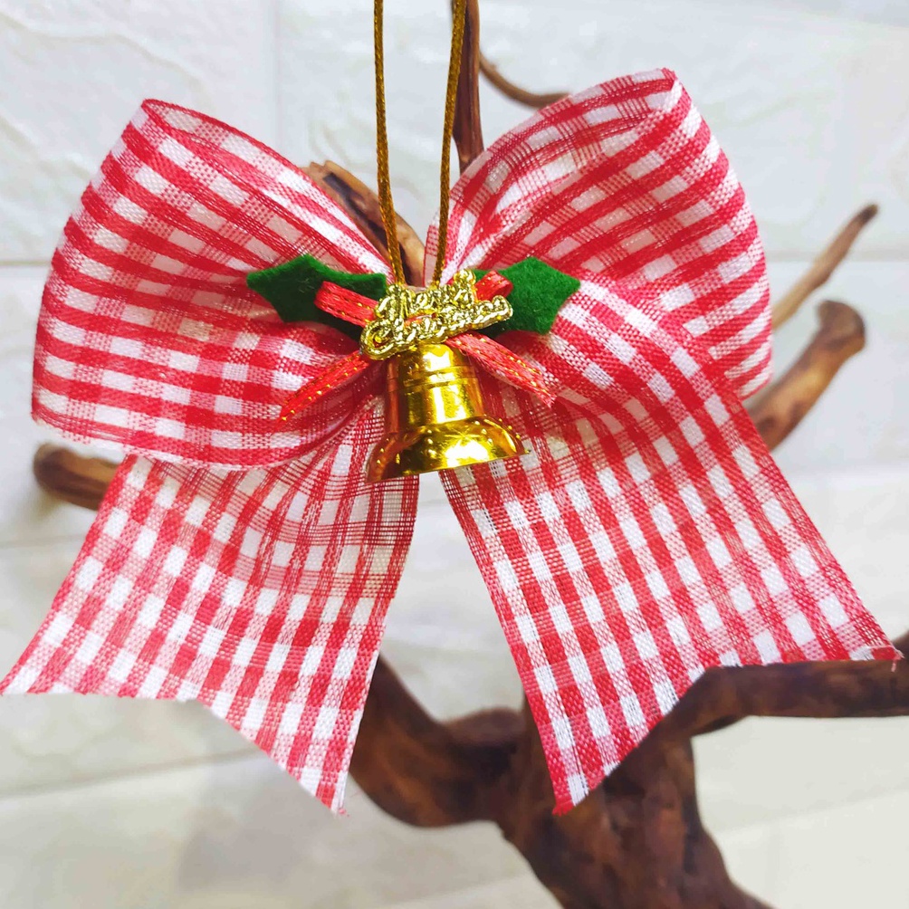 CUCI GUDANG Pita Hampers Kotak Kotak LONCENG Natal  Pita Hampers Natal Elegant