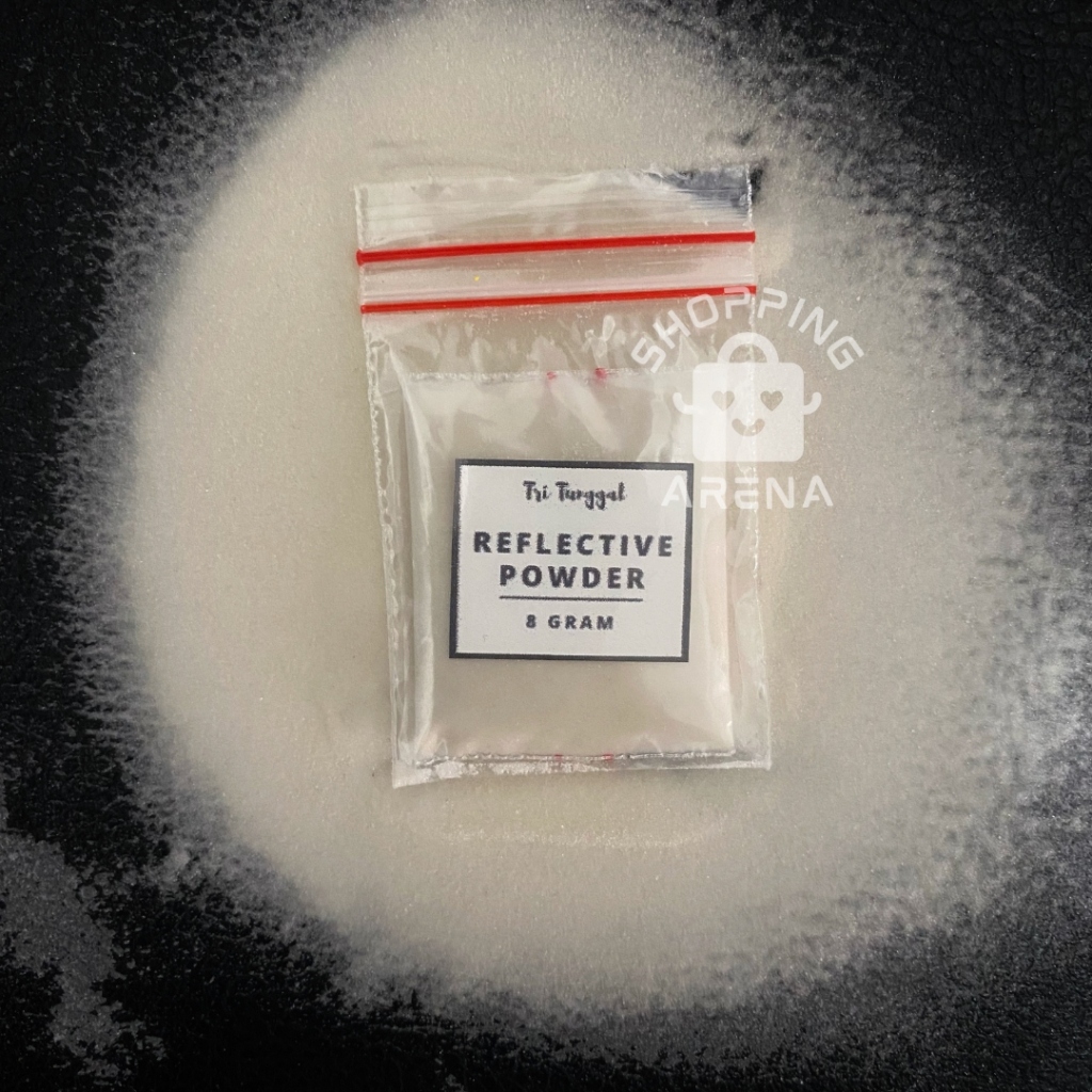 

Serbuk Reflective Powder White Kemasan 8gr Bubuk Reflektif Putih Pemantul Cahaya Pantulan Sinar Bahan Campuran Sablon Plastisol Resin Clear Tinta Glow Screen Kualitas Bagus Murah Termurah Halus Lembut Reflektive Kerajinan Tangan Shopping Arena Malang