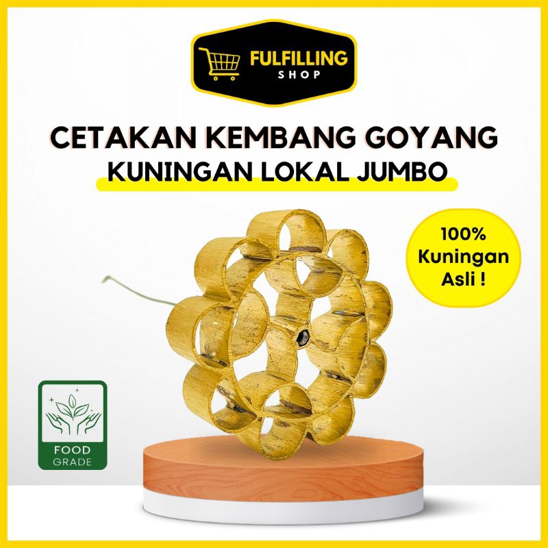 CETAKAN KEMBANG GOYANG KUNINGAN ASLI JUMBO LOKAL