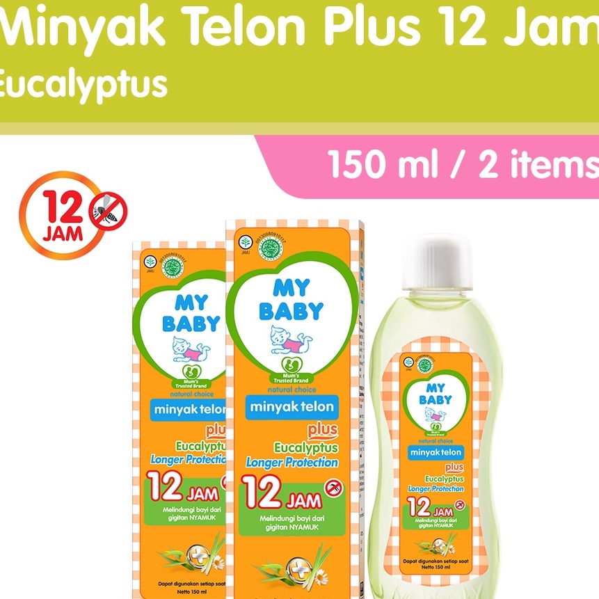 

Price My Baby Minyak Telon Plus Longer Protection 12 Jam Perlindungan Anti Nyamuk 15 ml 2 pcs Bundle Pack Exp 6225