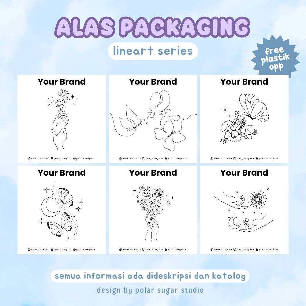 

[LINEART] Alas Packaging Gelang Cincin Gift Aesthetic - Kertas Packing Free Plastik Opp