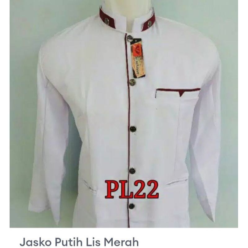 Jasko moderen ter baru putih lis merah