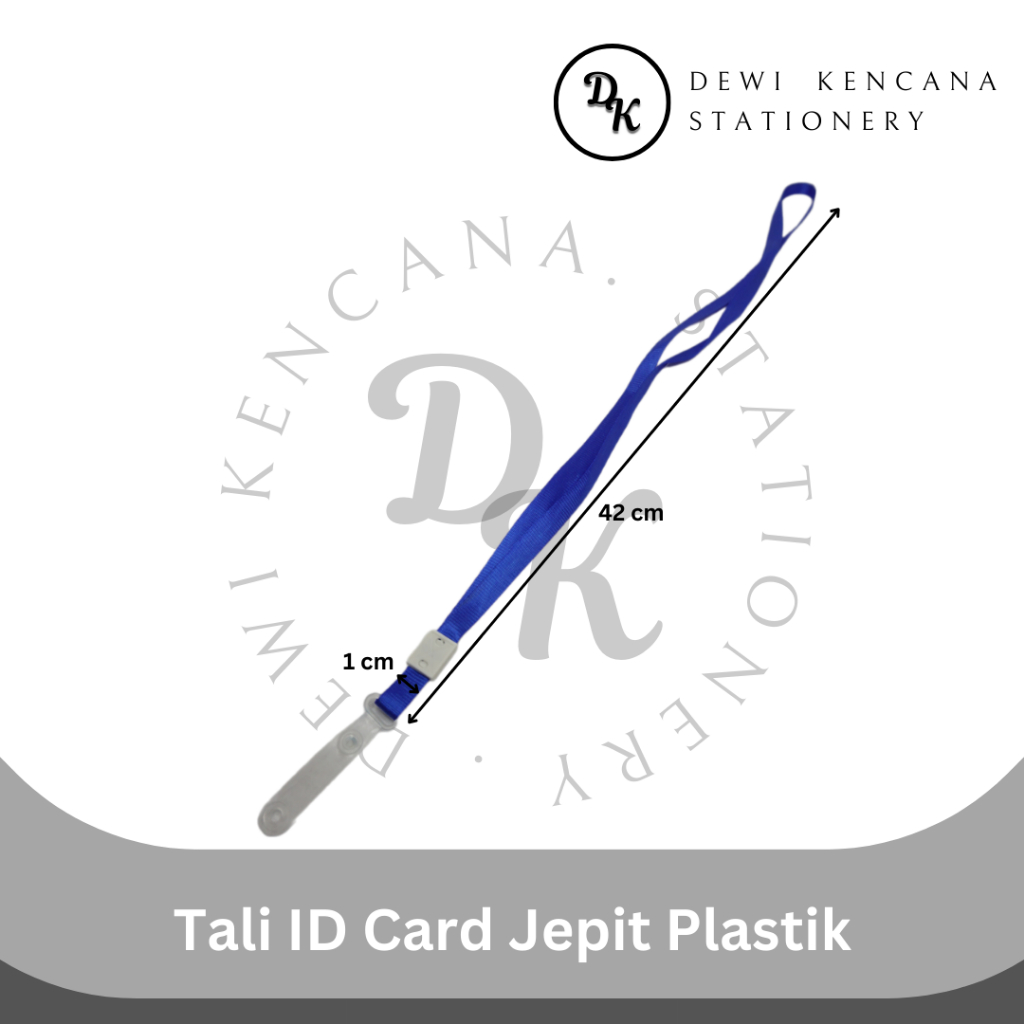 

Tali ID Card Jepit Plastik 1 Bal Isi 100 Pcs / Lanyard ID Card