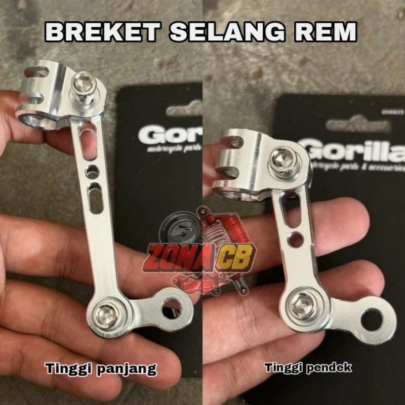 breket selang rem depan cnc almunium model tinggi baru emblem shock depan Scoopy beat fizr pcx vario
