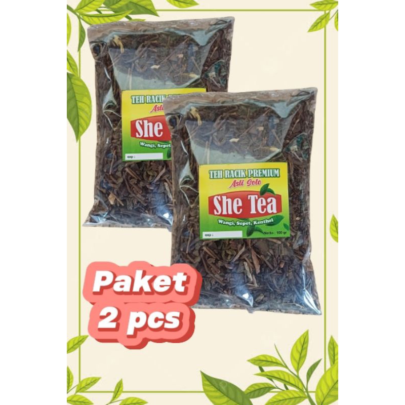 

Teh Racik Premium Asli Solo paket 2 pcs @ 100gr(wangi,sepet,kenthel)