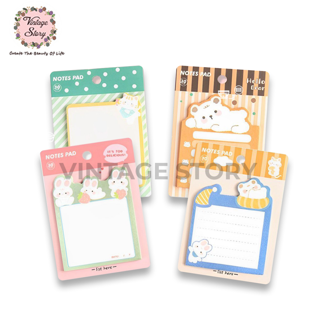 

Sticky Note Motif Karakter Kartun Lucu 1 Set Isi 4 Pack 200 Lembar