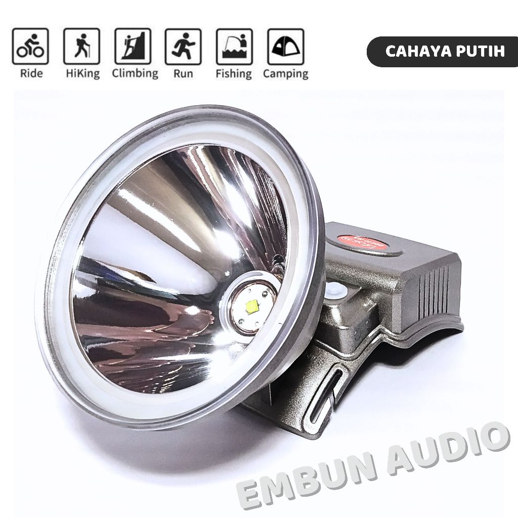 Senter Kepala LED Jumbo 300W AOKI AK-H300 - Senter Kepala Anti Air 300W Senter Sorot Led Super Teran