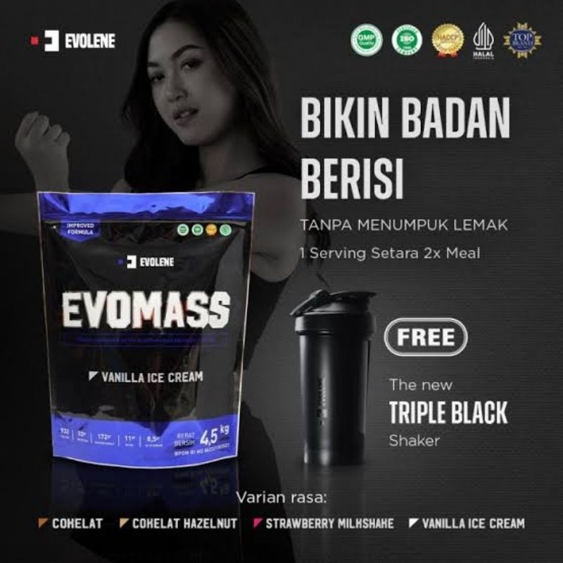 Evomass 10lbs EVO MASS 4,5 KG EVOLENE SUSU PROTEIN 10 LBS EVOMAS MAS GAINER 4.5