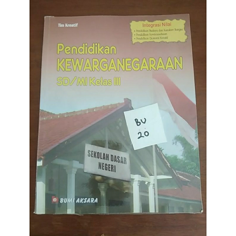 

PENDIDIKAN KEWARGANEGARAAN SD/MI KELAS 3 (BU20)