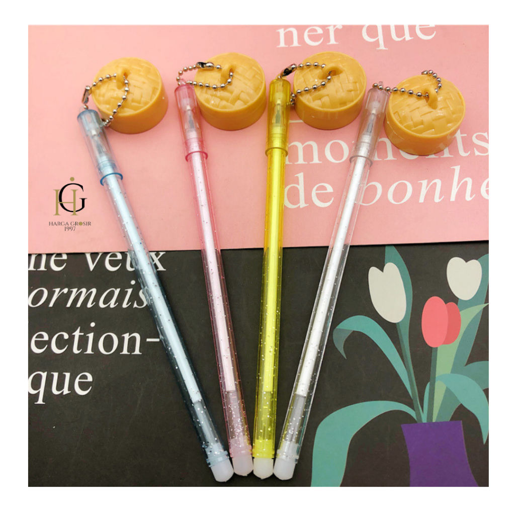 

Pulpen gantungan dimsum bakpao mantou pen 4pcs 8pcs 12pcs termurah lucu imut kado unik bisa COD