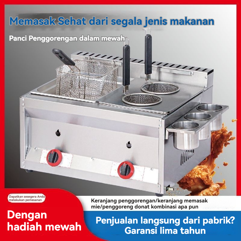 Penggorengan Gas Ayam Goreng Ayam Goreng dan Kentang Penggorengan Gas Komersial