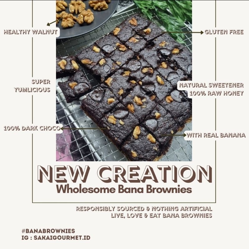 

Wholesome Banana Brownies - The First Banana Brownies