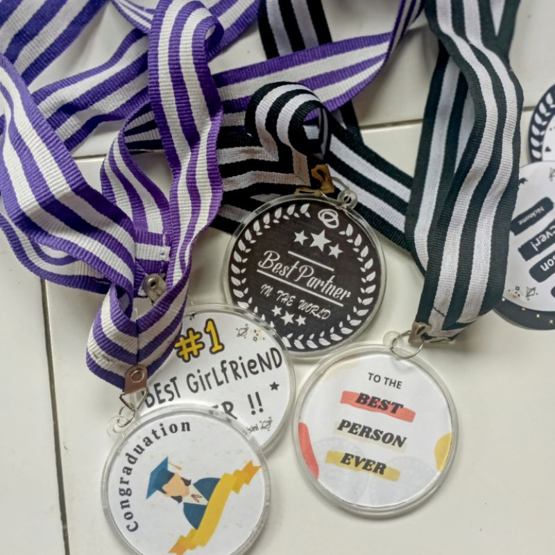 Medali Custom - Mendali Kalung Akrilik Kado Ulang Tahun Souvenir