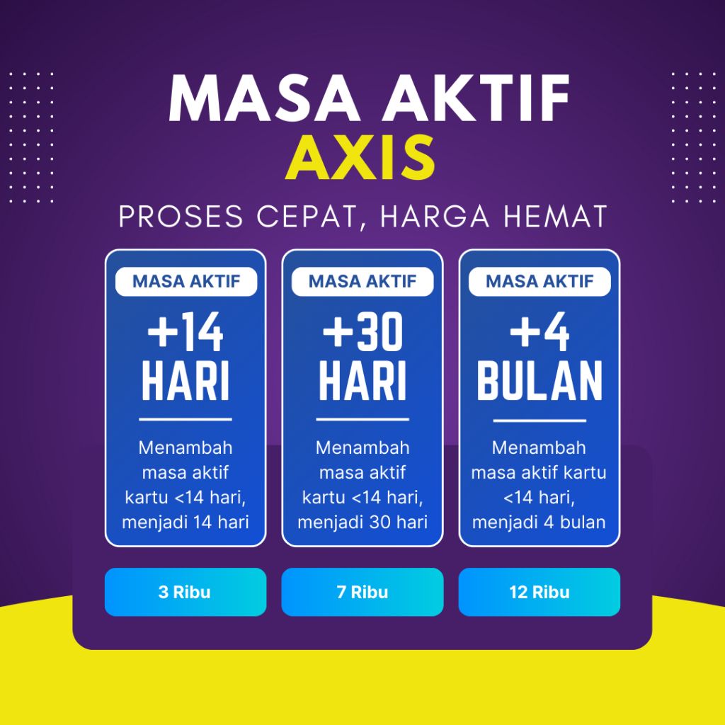 TAMBAH MASA AKTIF KARTU AXIS