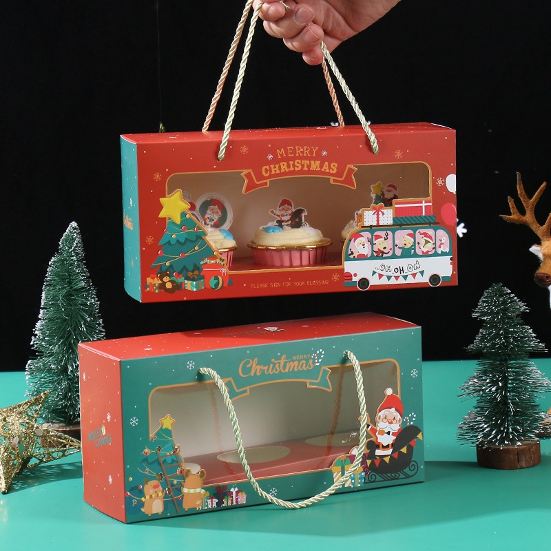 

[NATAL BOX TENTENG KUE CUPCAKE] Kotak Packaging Cupcake Hampers Hadiah Bingkisan Natal Merry Christmas, Christmas Cupcake Box, Gift Box Hampers Parsel Parcel Natal