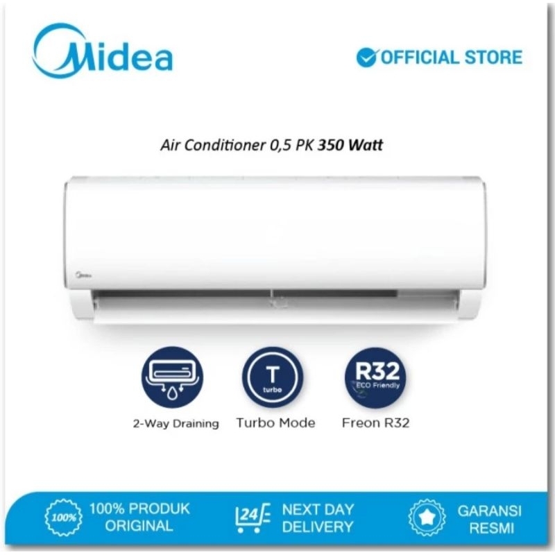 AC MIDEA 1/2PK MSAF-05CRN2X AC MIDEA 0.5PK MSAF 05CRN