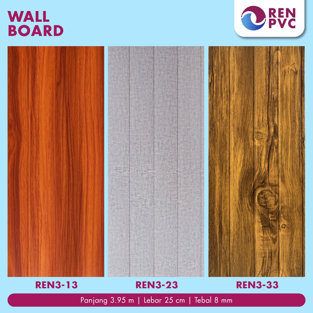 REN PVC - WALLBOARD 25CM / PLAFON PVC LAMINATE PREMIUM IMPORT