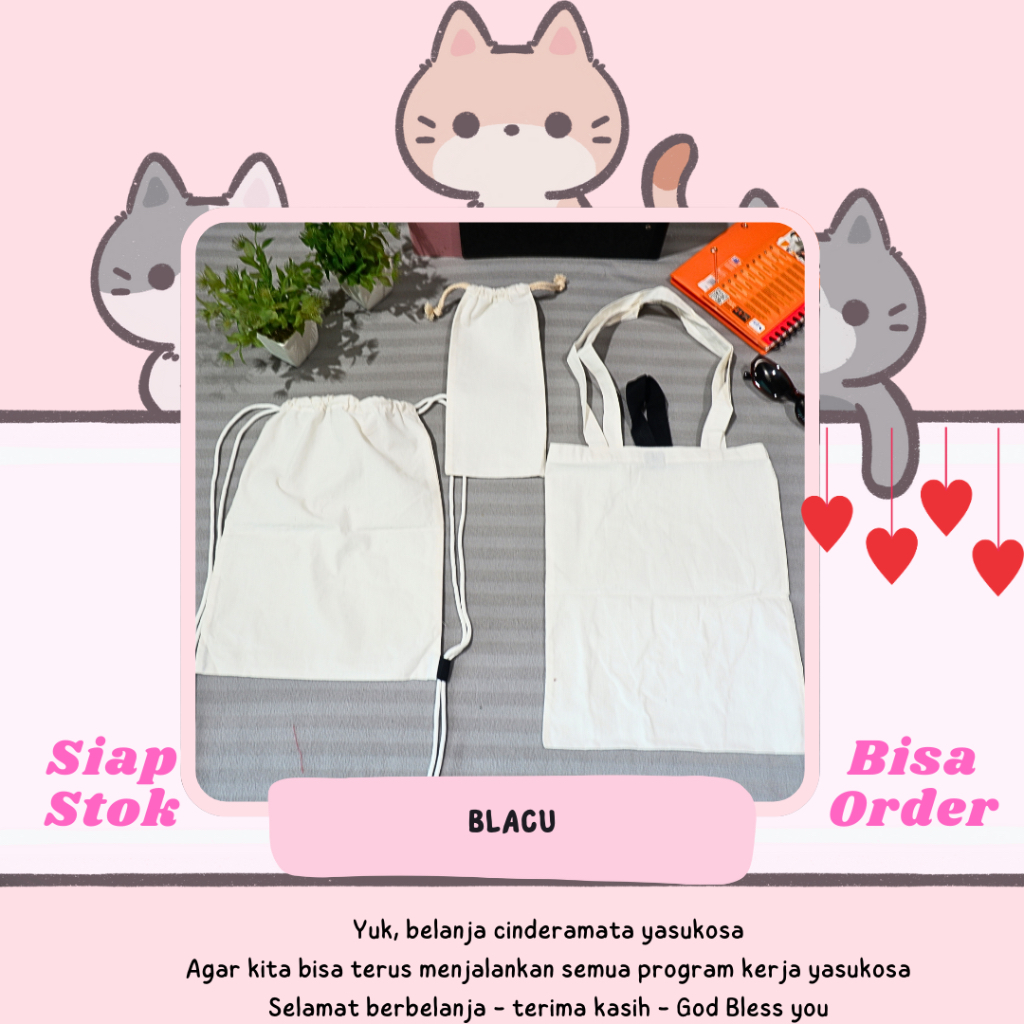 POUCH SERUT BLACU, TAS SERUT BLACU, TOTEBAG BLACU