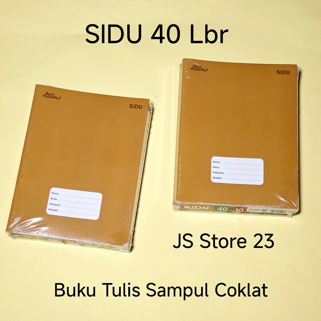 

(10 Buku) Buku Tulis SIDU Cover Sampul Coklat 40 lembar / Buku Tulis Cover Sampul Coklat