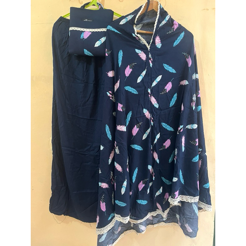 Mukena Rayon Leaf/mukena rayon premium/ mukena katun