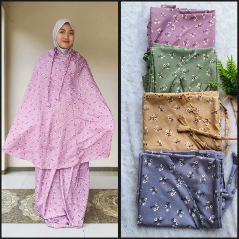 Mukena Traveling Mahesa 2 in 1 Dewasa Katun Mikro Premium Free Tas Travelling