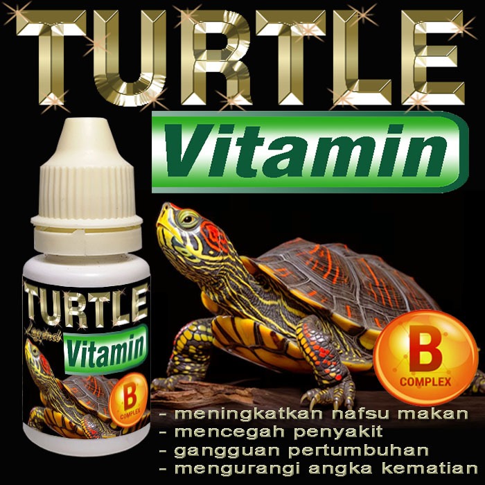 TURTLE VITAMIN CAIR SUPLEMEN KESEHATAN KURA-KURA AIR BRAZIL RES CST AST DAMER KURA AMBON PIPUT MONBI