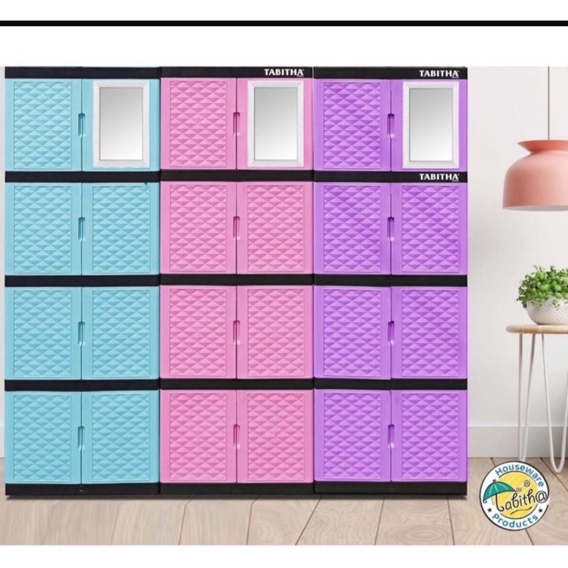 lemari exel tabitha lemari warna 4susun +cermin lemari viral