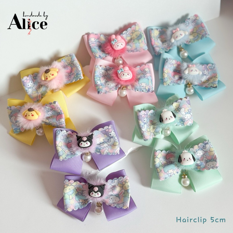 Sanrio Kawaii Hairclip 6cm (pair) - kuromi / melody / cinamoroll /purin/pochacco