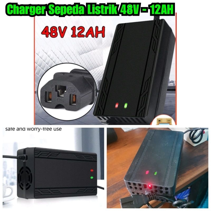 Charger sepeda listrik 48v 12ah cas sepeda listrik cas sepeda listrik