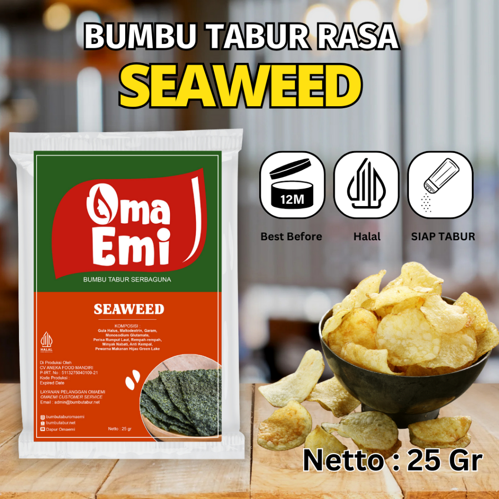 

Bumbu Bubuk SEAWEED / RUMPUT LAUT 25gr / Bumbu Tabur Aneka Rasa Murah