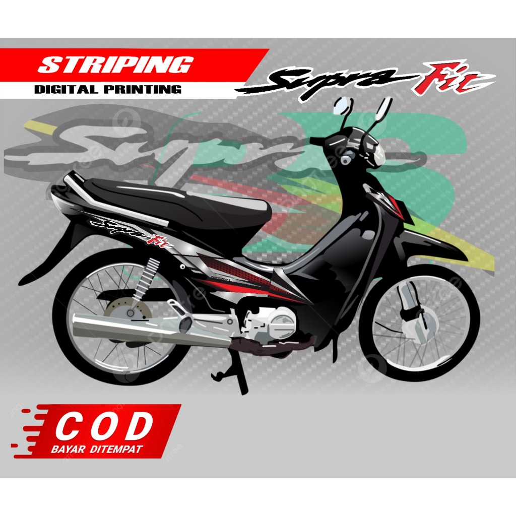 STICKER STRIPING VARIASI SUPRA FIT 110 OLD / STICKER SUPRA FIT 110 TAHUN 2002 / STRIPING SUPRA FIT 1