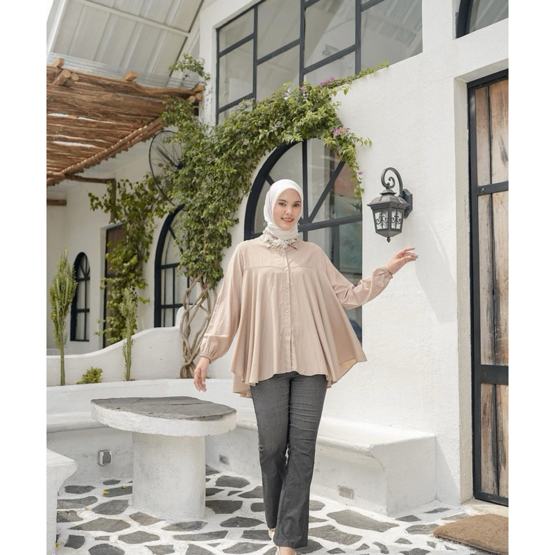 ZULA BLOUSE MACCHIATO BY @iymelsayshijab.id | blouse wanita | atasan wanita | baju kerja