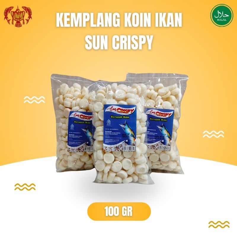 

Kerupuk Koin Ikan khas Bangka cap Sun Crispy, 100gr