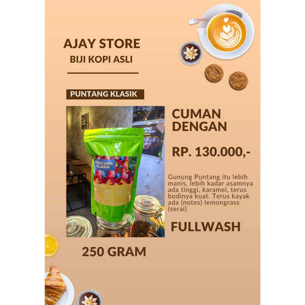

Kopi Puntang Klasik \\ FULLWASH \\ 250 GRAM