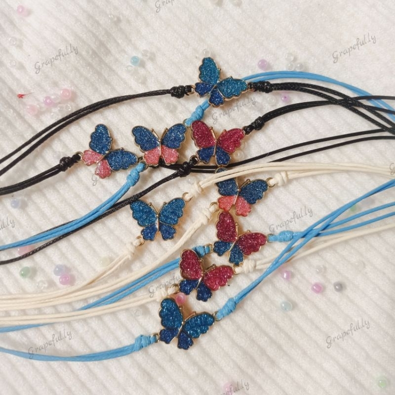 ʚɞ Butterfly Bracelet - Nevertheless - gelang tali by grapeful.ly