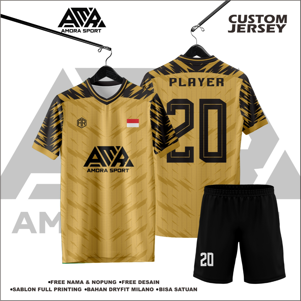 Kaos Bola Custom Design / Jersey Futsal / Free Nama