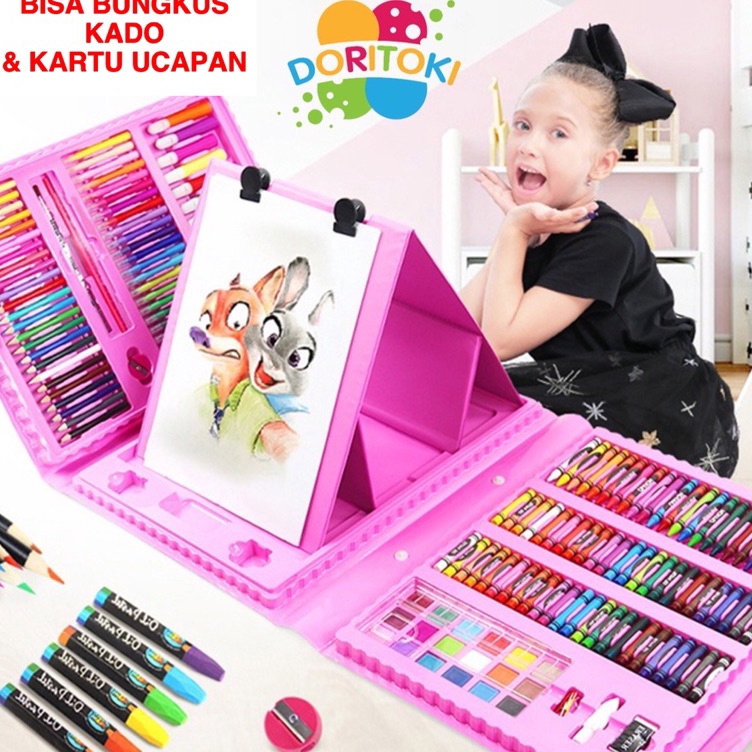 

Doritoki 28pcs Crayon Anak Pengasah Set Alat Menggambar Melukis Anakanak Crayon Cat Air Pensil KODE P1U6